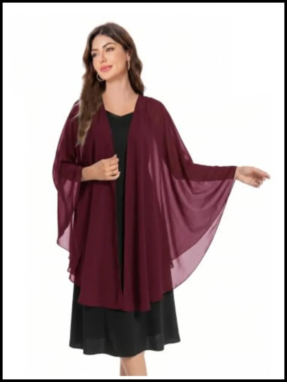 Chiffon Shawl Wrap for Evening Dress Wedding Party Bridal Cover Up
